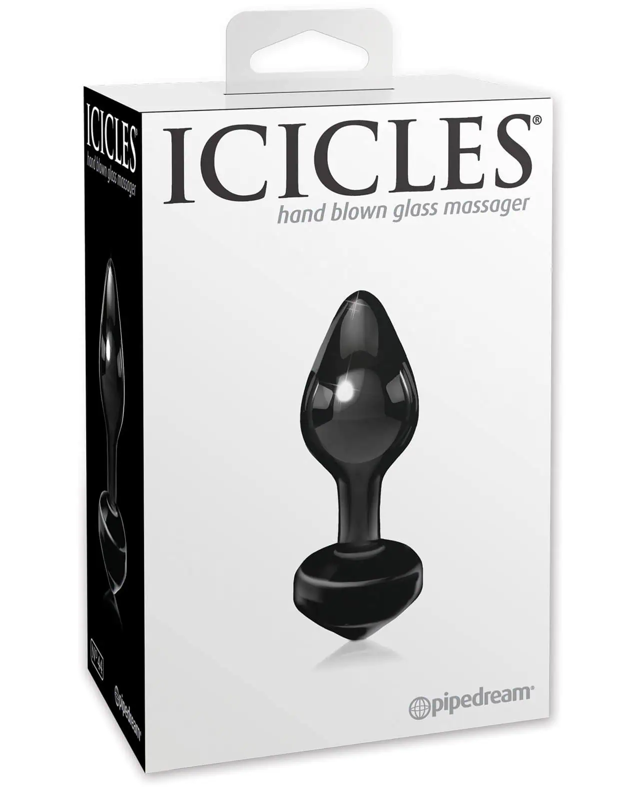 Icicles No. 44 Hand Blown Glass Butt Plug - Black - Image 3