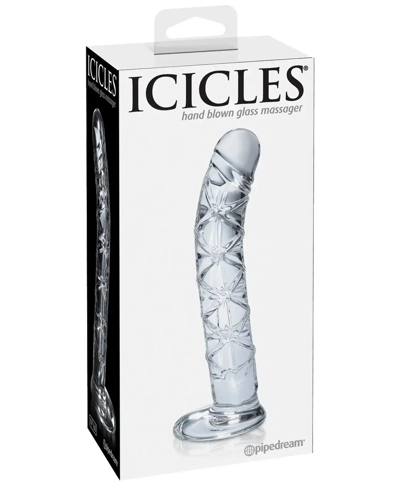 Icicles No. 60 Hand Blown Glass G Spot Dong - Clear - Image 3