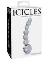 Icicles No. 66 Hand Blown Glass G Spot Dong - Clear - Image 3