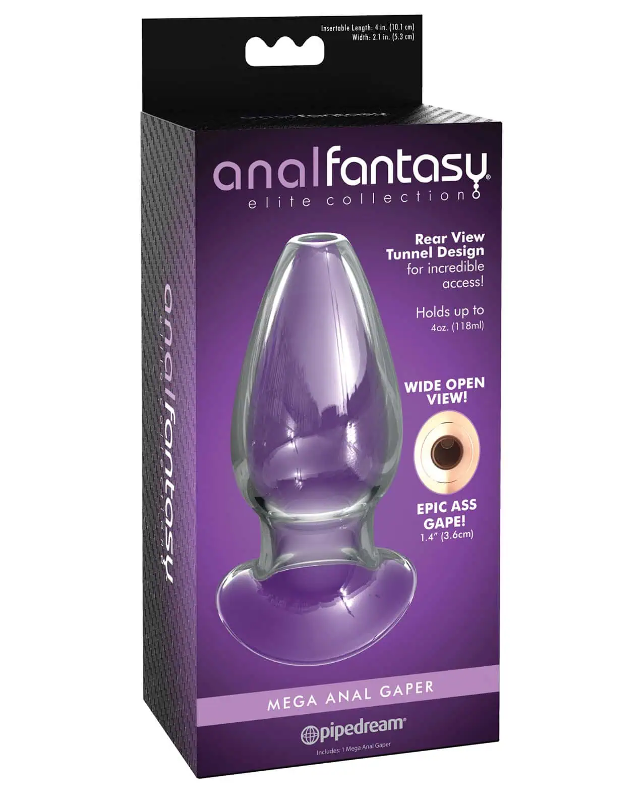 Anal Fantasy Elite Mega Anal Glass Gaper - Clear - Image 3
