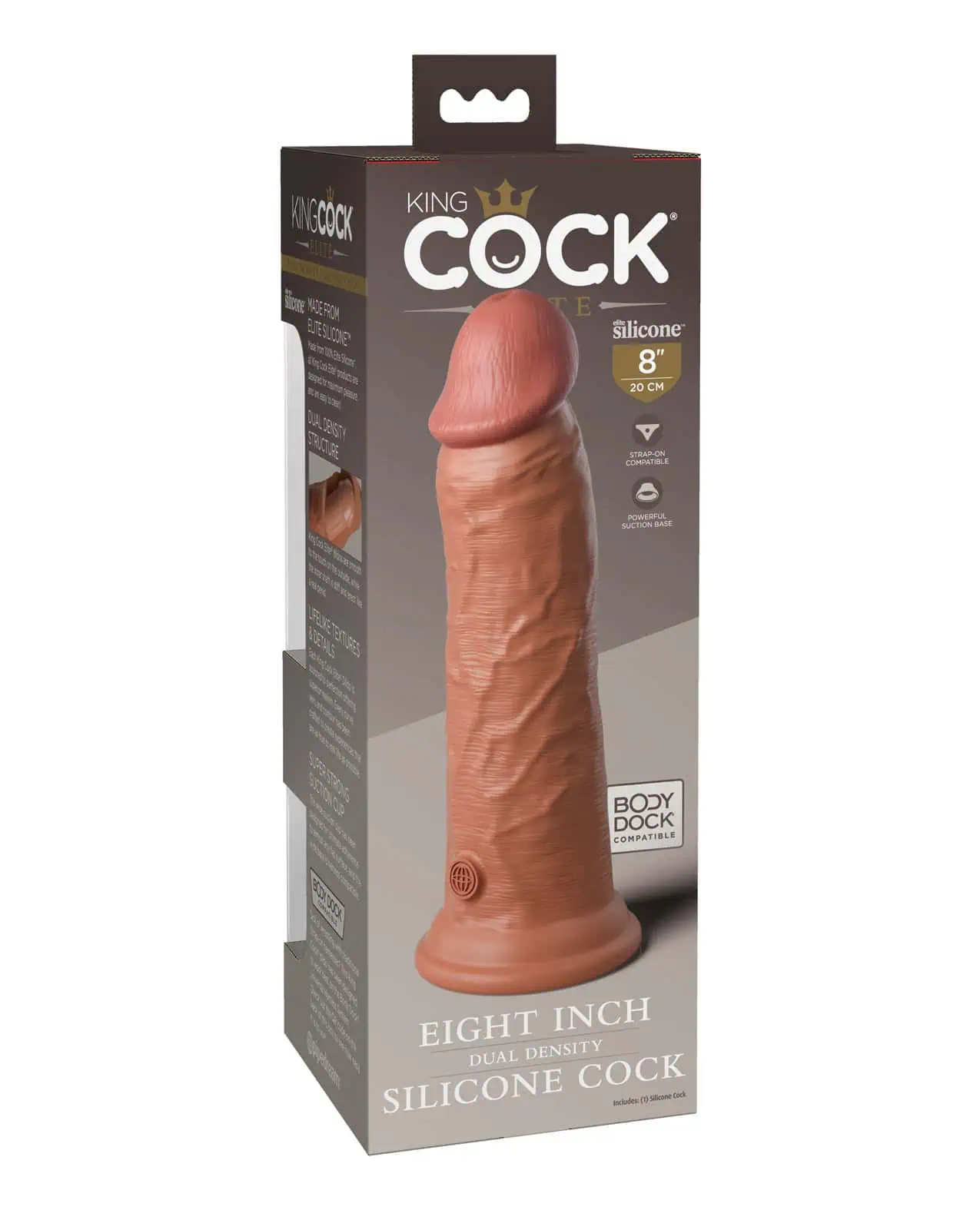 King Cock Elite Dual Dense Cock 8 Tan - Image 4
