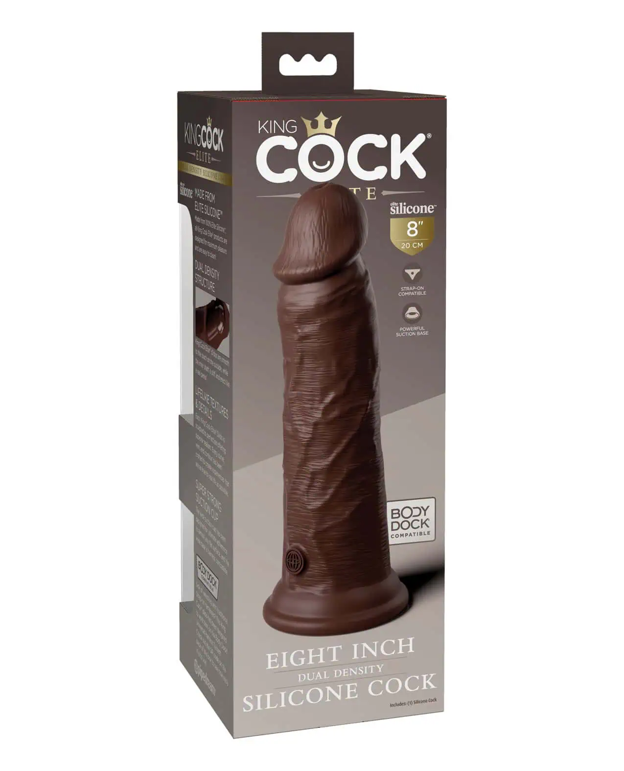 King Cock Elite Dual Dense Cock 8 Brown - Image 4