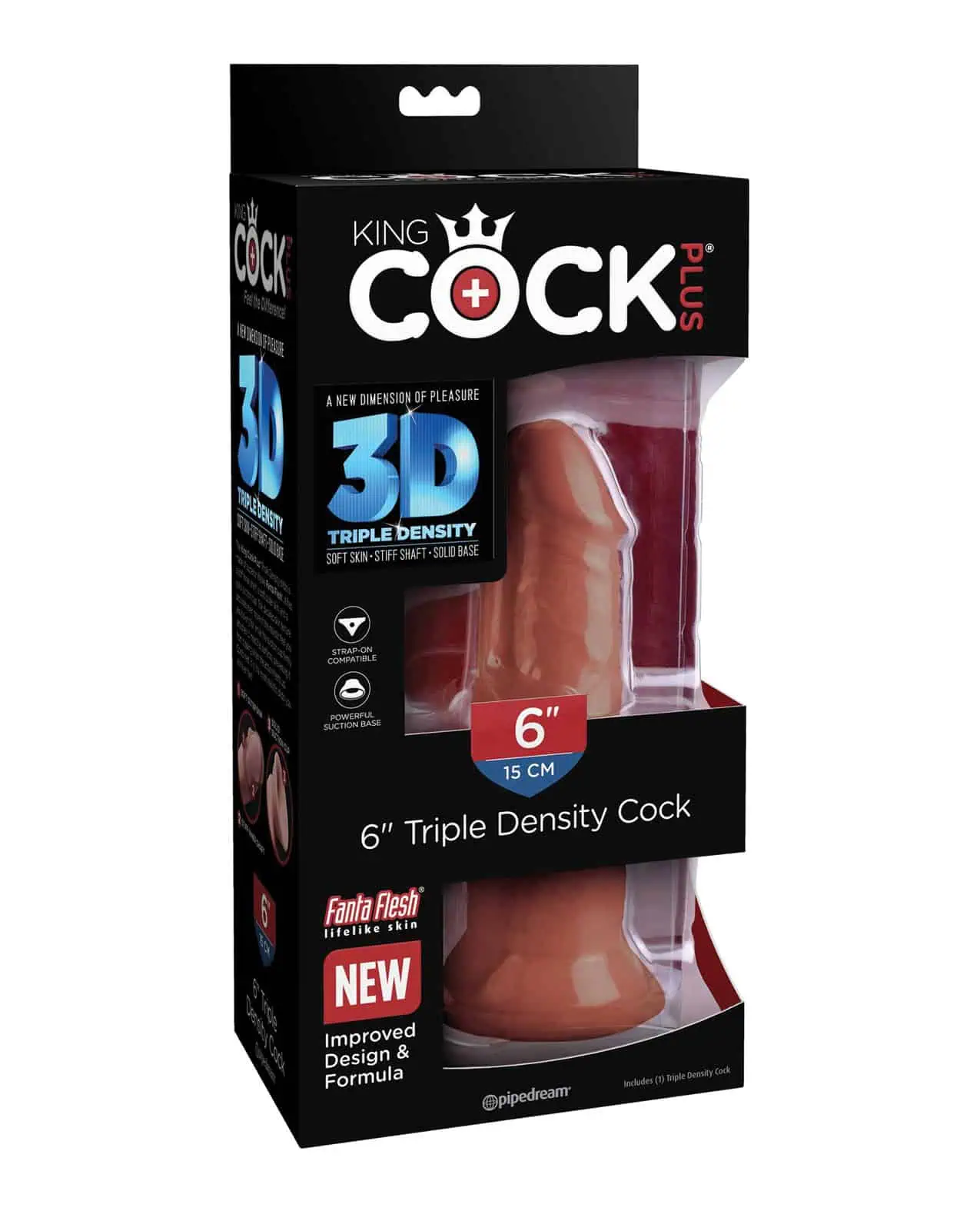 King Cock Plus Triple Density Cock 6 Brown - Image 3