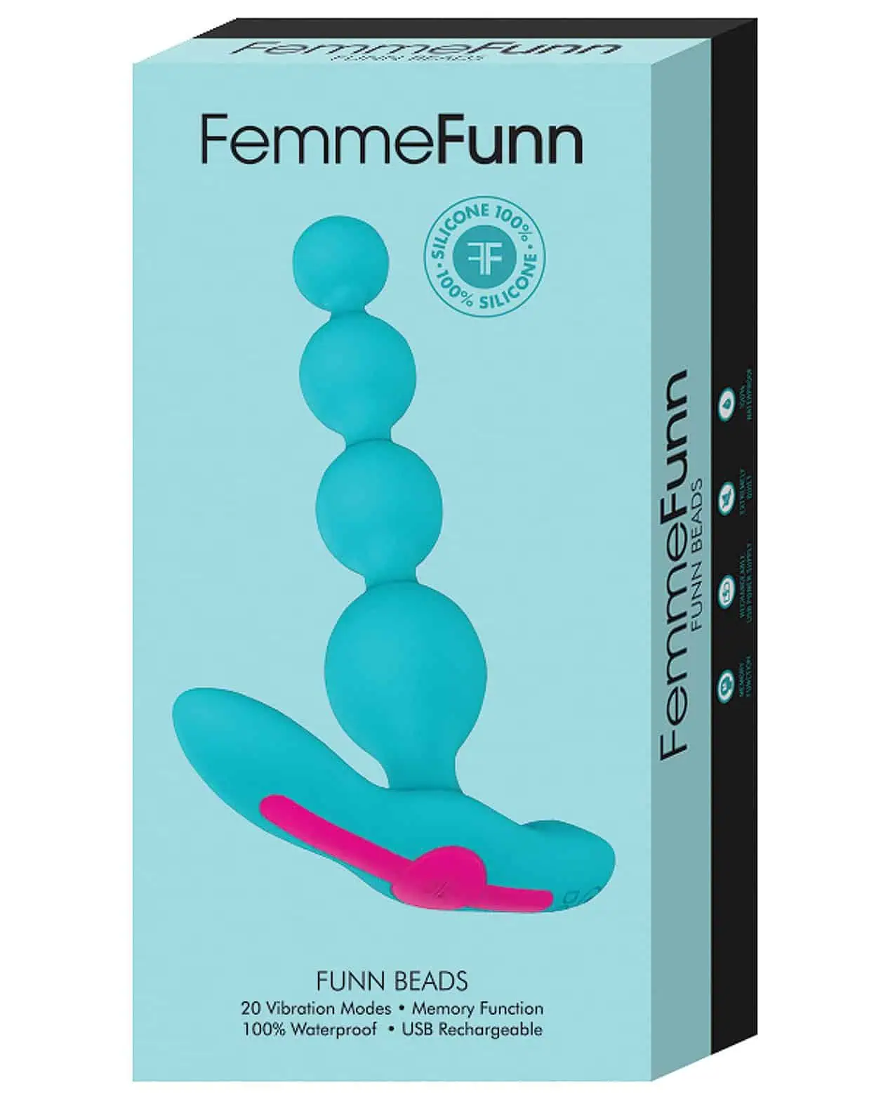 Femme Funn Beads Vibrating Anal Beads - Turquoise - Featured Image