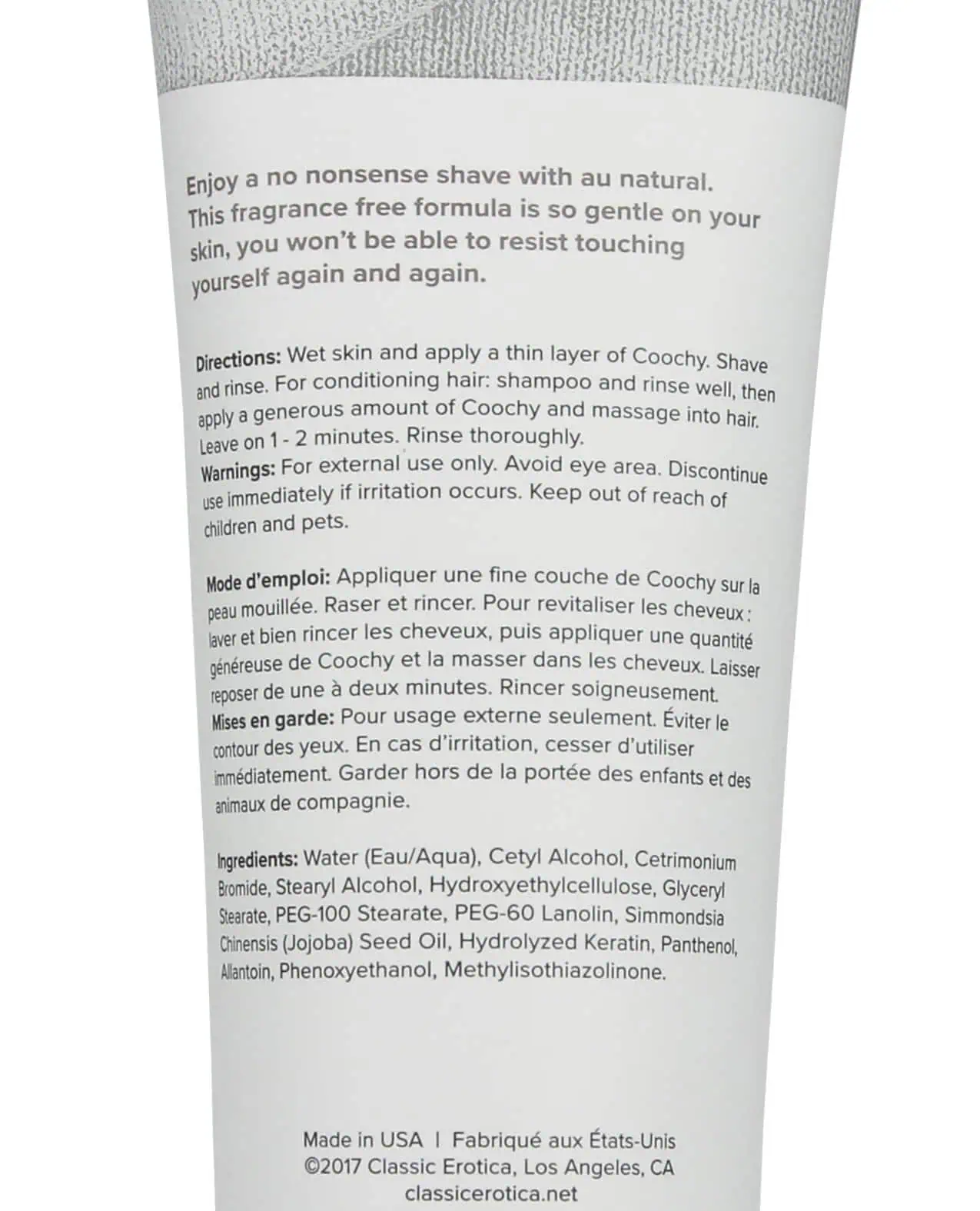 COOCHY Shave Cream - 3.4 oz Au Natural - Image 3