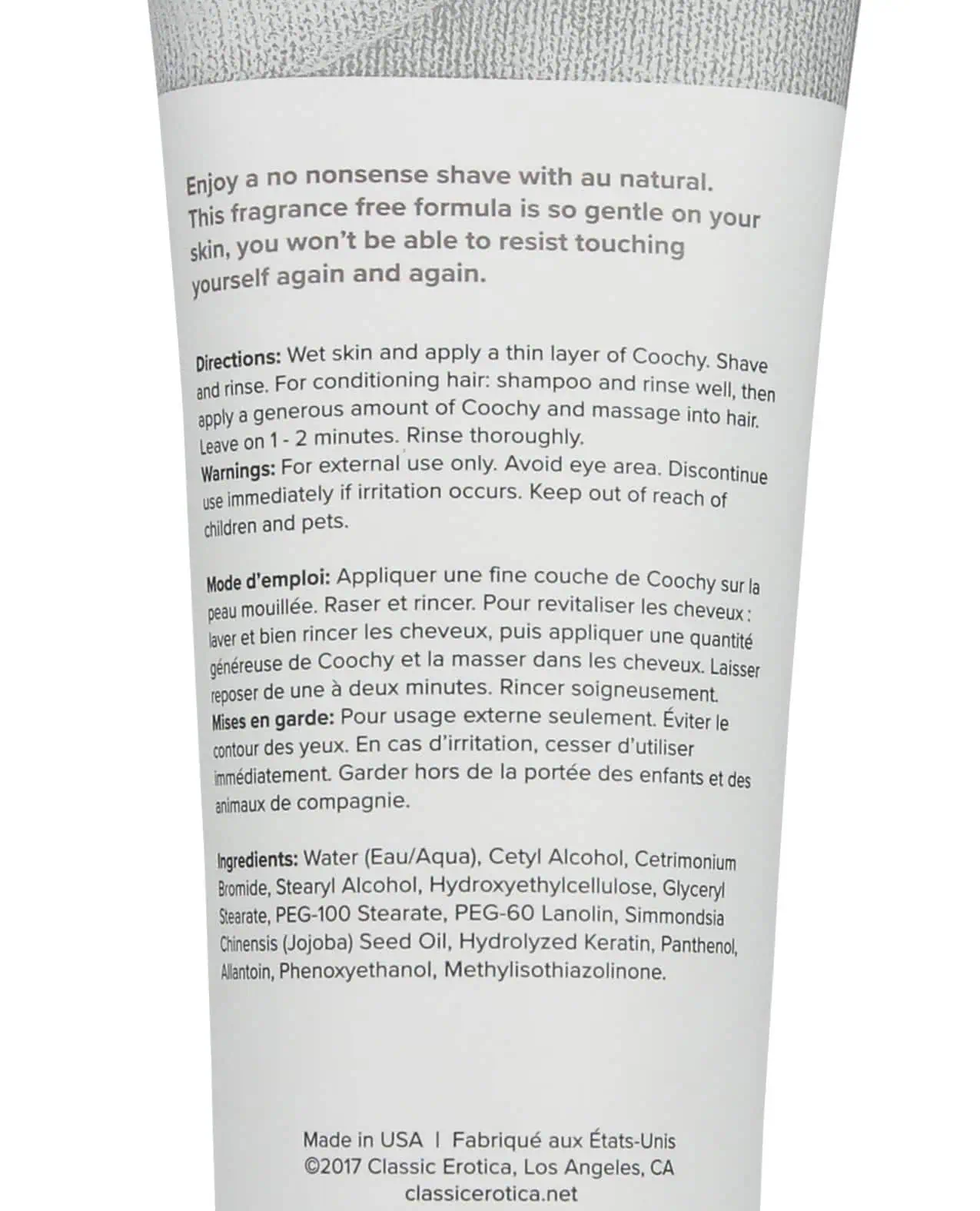 COOCHY Shave Cream - 7.2 oz Au Natural - Image 3