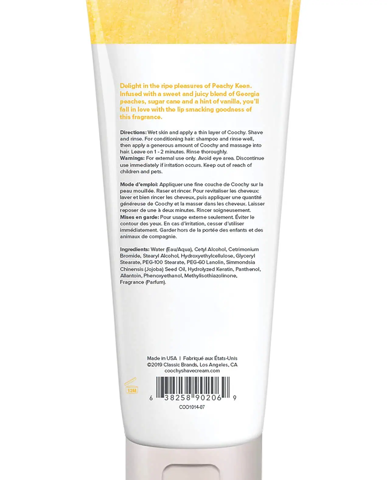 COOCHY Shave Cream - 7.2 oz Peachy Keen - Image 3