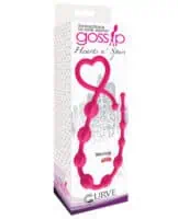 Curve Novelties Gossip Hearts & Spurs Anal Beads - Magenta - Image 1