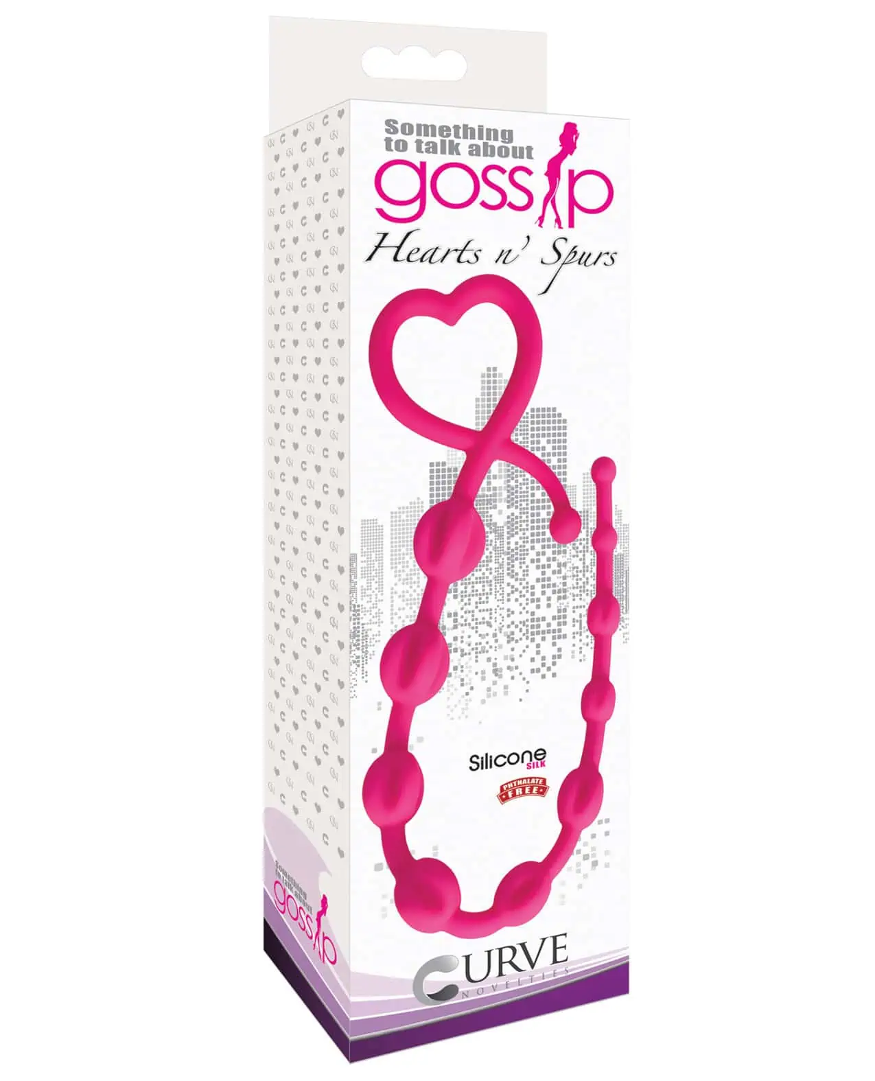 Curve Novelties Gossip Hearts & Spurs Anal Beads - Magenta - Featured Image