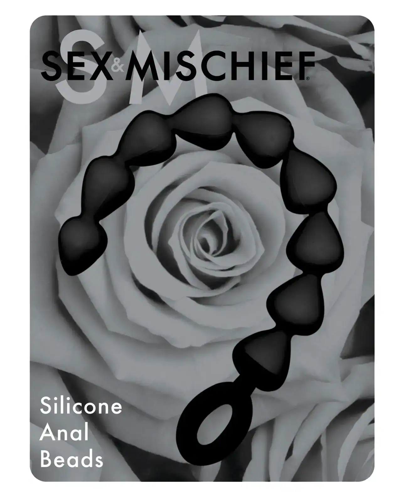 Sex & Mischief Silicone Anal Beads - Black - Image 3