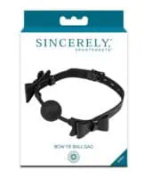 Sincerely Bow Tie Ball Gag - Black - Image 3