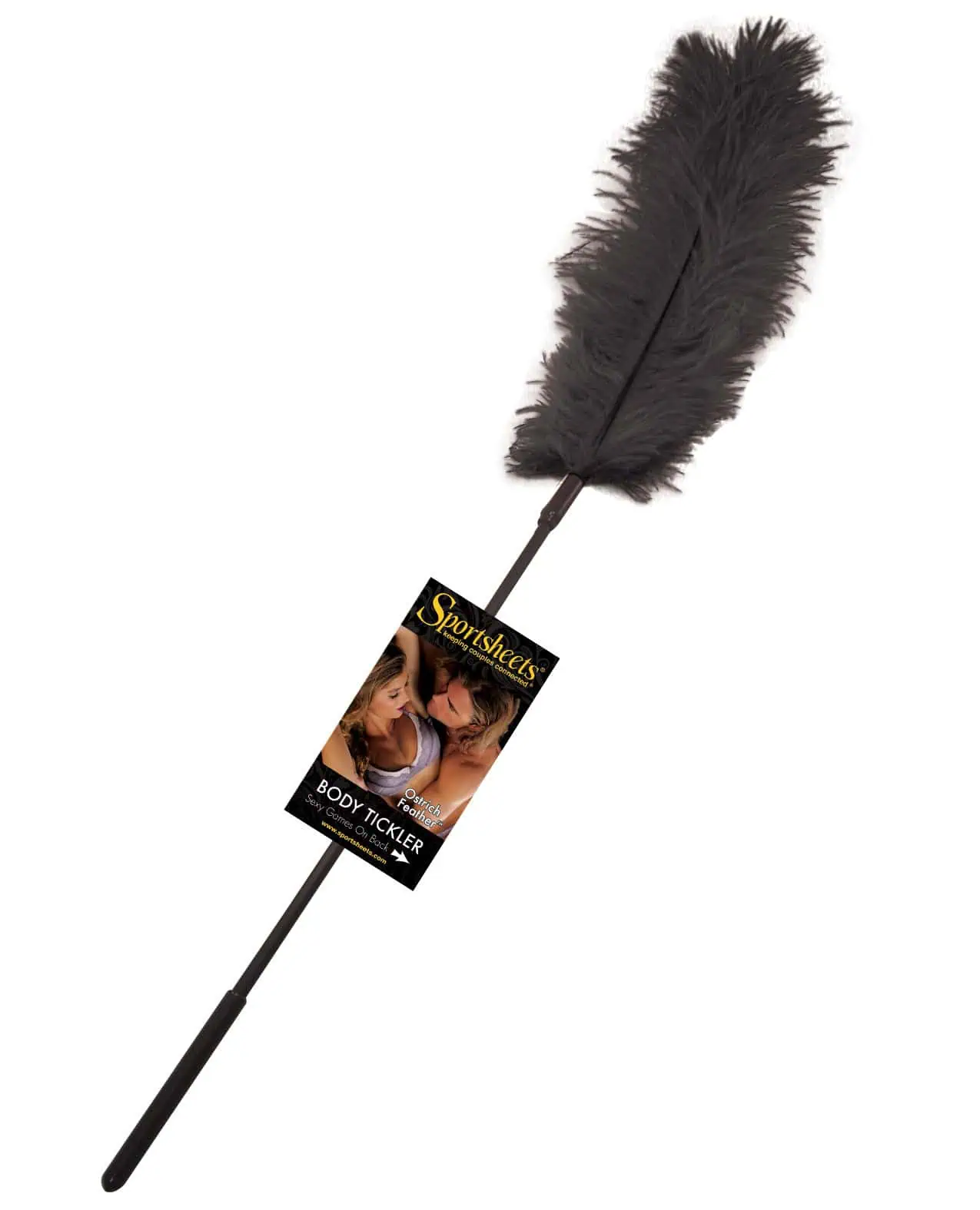 Sportsheets Body Tickler Ostrich Feather - Black - Image 3