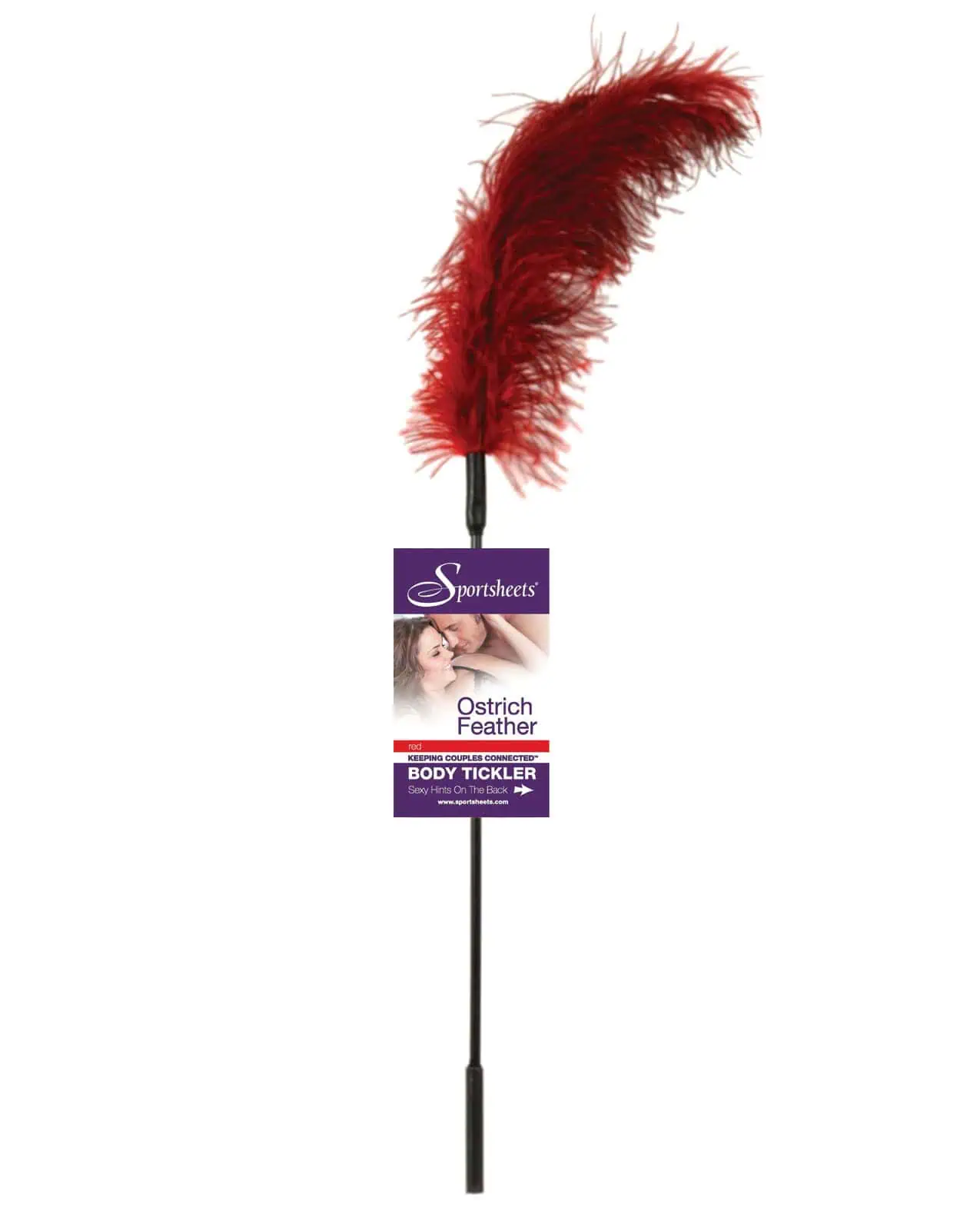 Sportsheets Body Tickler Ostrich Feather - Red - Image 3