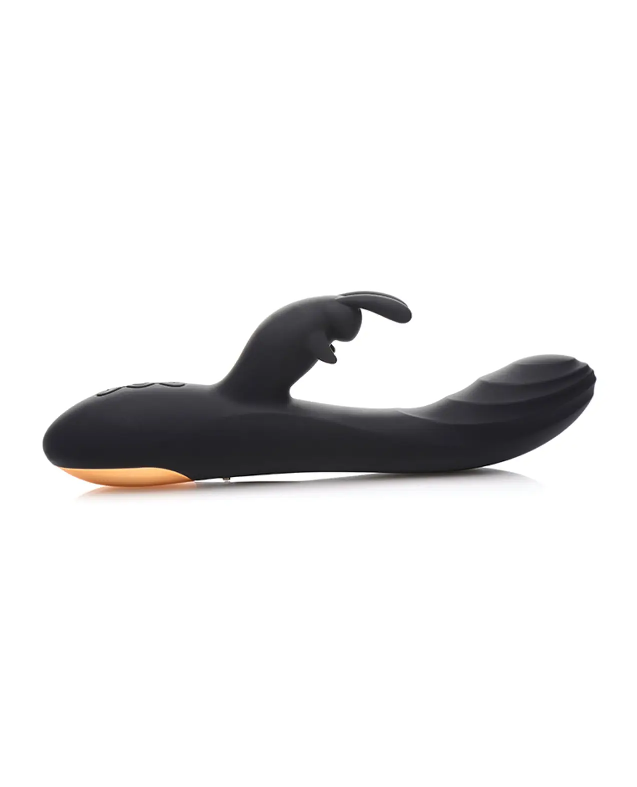 Curve Novelties Power Bunnies Cuddles 10x Silicone Rabbit Vibrator - Black - Image 2