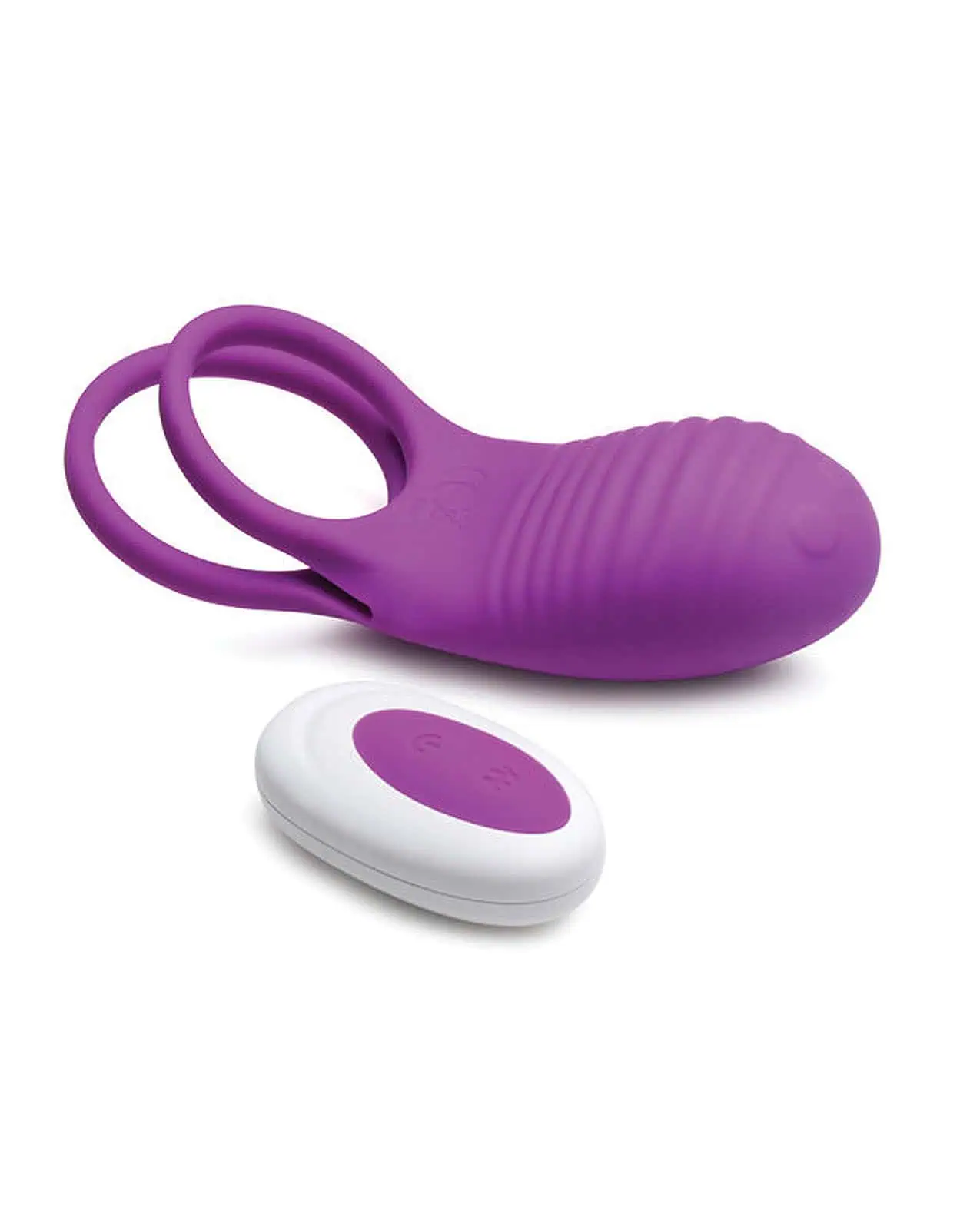 Curve Toys Gossip Love Loops 10X Silicone Cock Ring w/Remote - Violet - Image 2