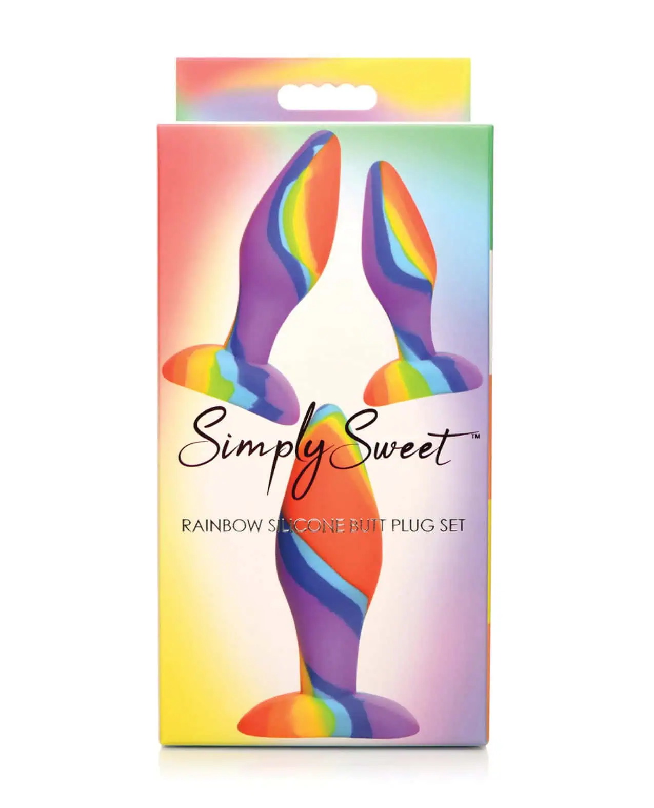 Curve Toys Simply Sweet  Rainbow Silicone Butt Plug Set - Image 3