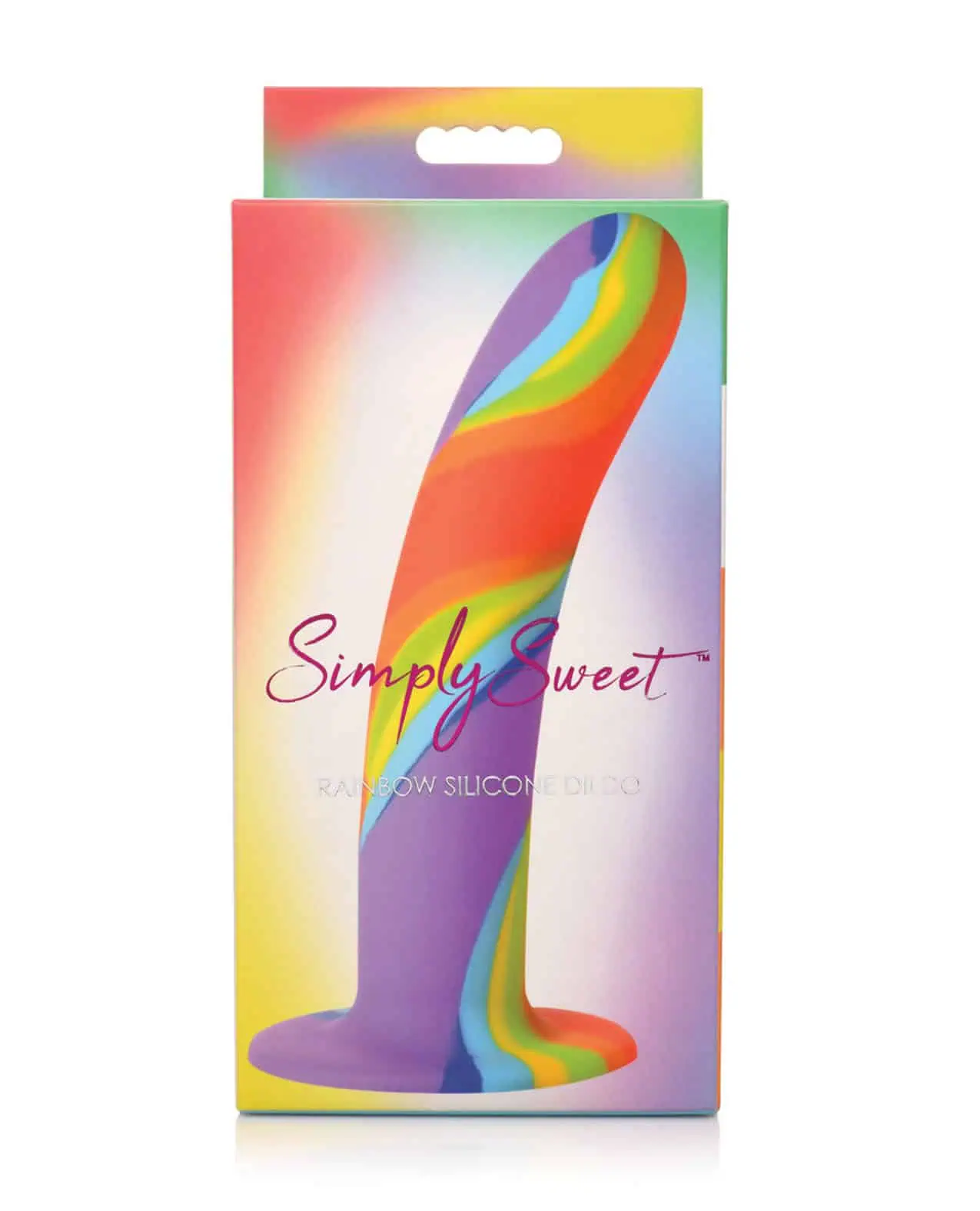 Curve Toys Simply Sweet Rainbow Silicone Dildo - Image 4