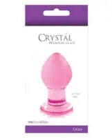 Crystal Glass Butt Plug Small - Pink - Image 3