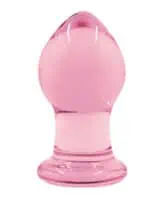 Crystal Glass Butt Plug Small - Pink - Image 4