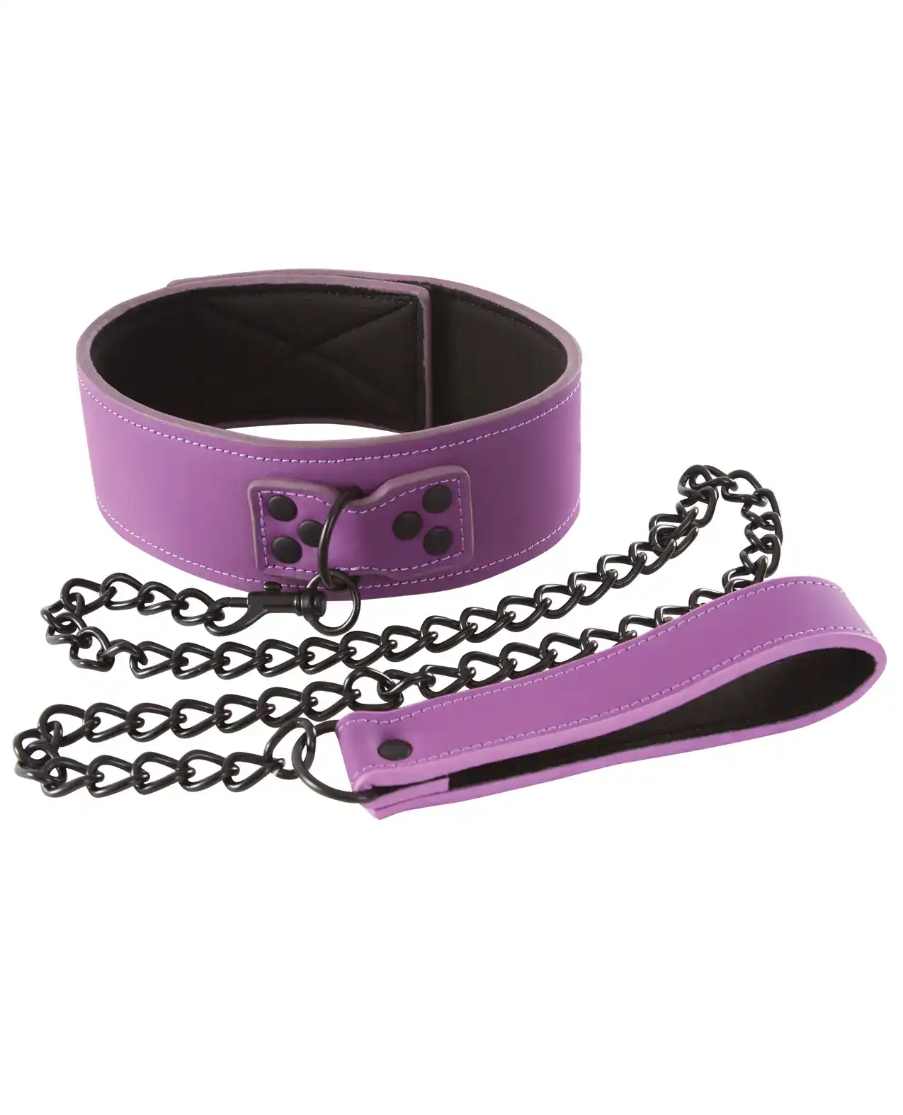 Lust Bondage Collar - Purple - Image 2