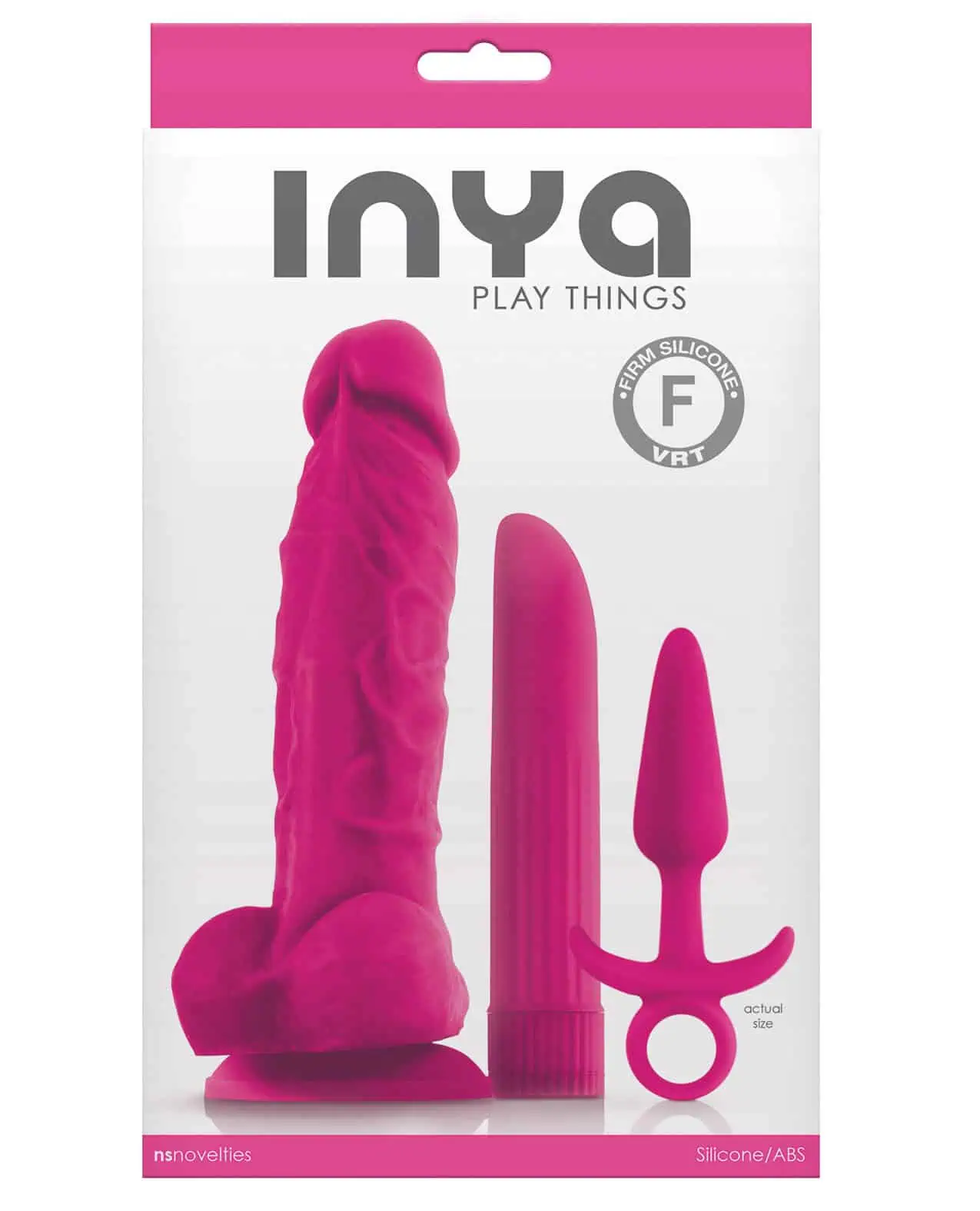 INYA Play Things Set of Plug, Dildo & Vibrator - Pink - Featured Image