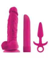 INYA Play Things Set of Plug, Dildo & Vibrator - Pink - Image 2