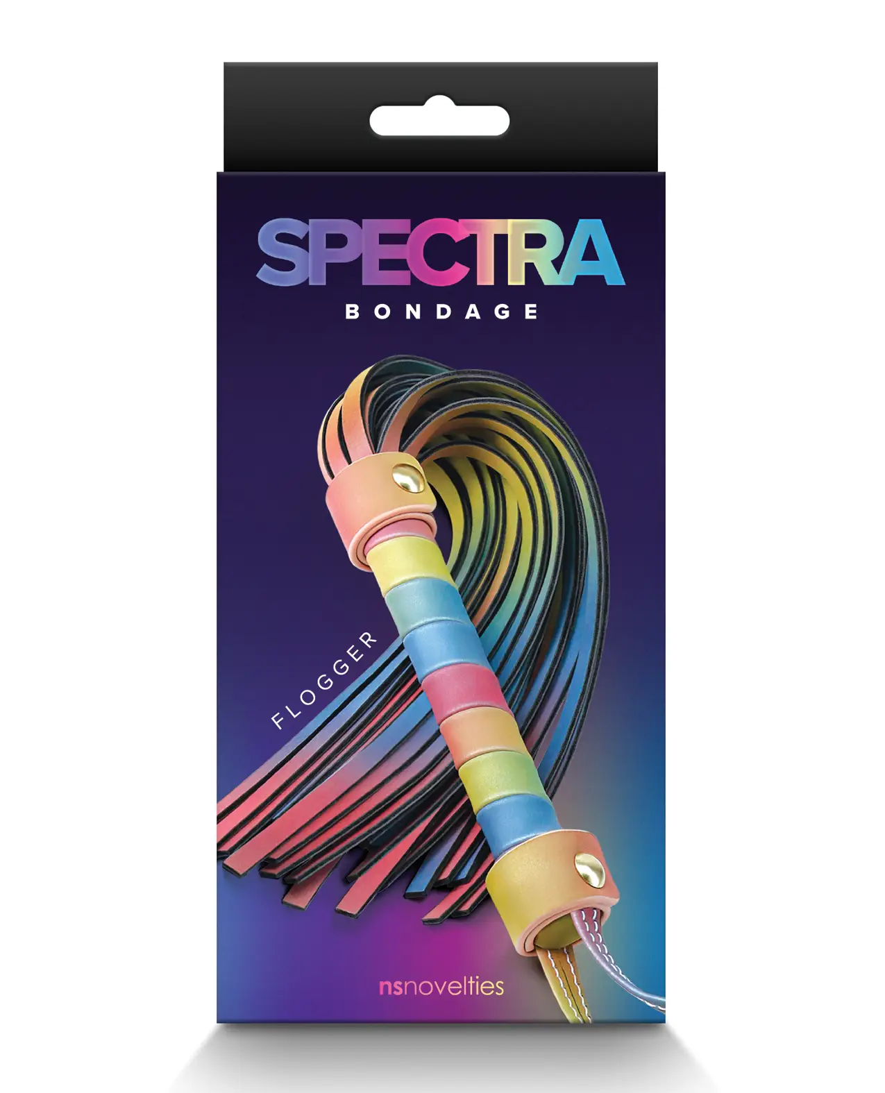 Spectra Bondage Flogger - Rainbow - Featured Image