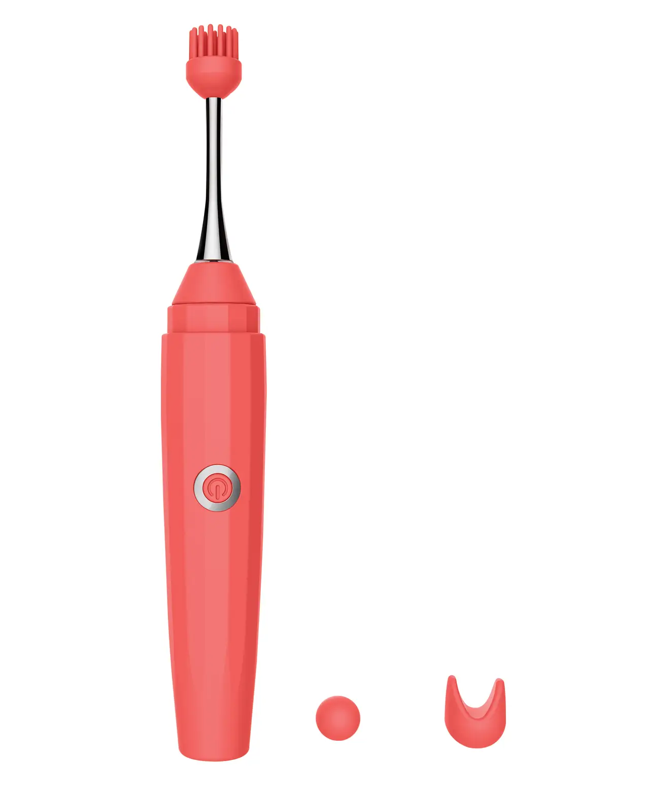 Luv Inc. Orgasm Pen w/Three Attachments - Coral - Image 3