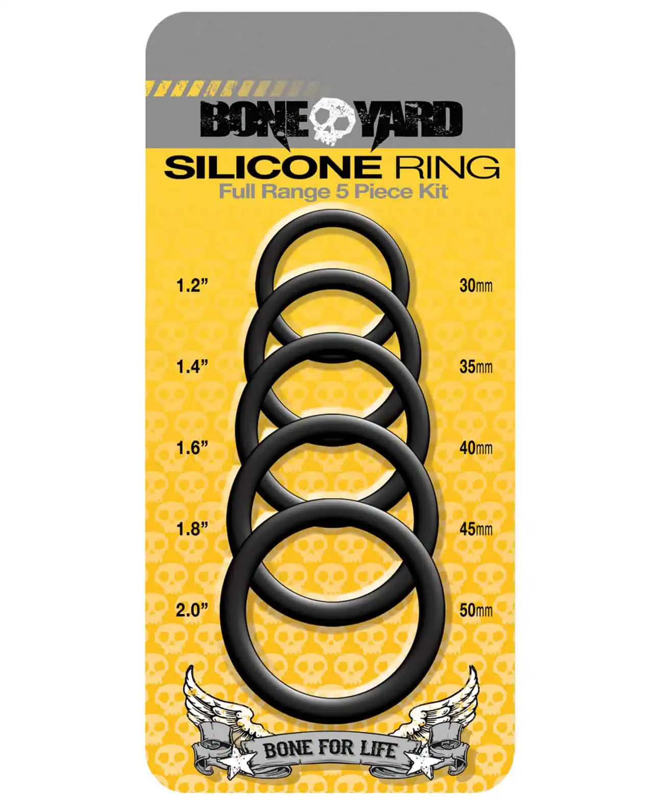 Boneyard 5 pc Silicone Ring Kit - Black - Image 3