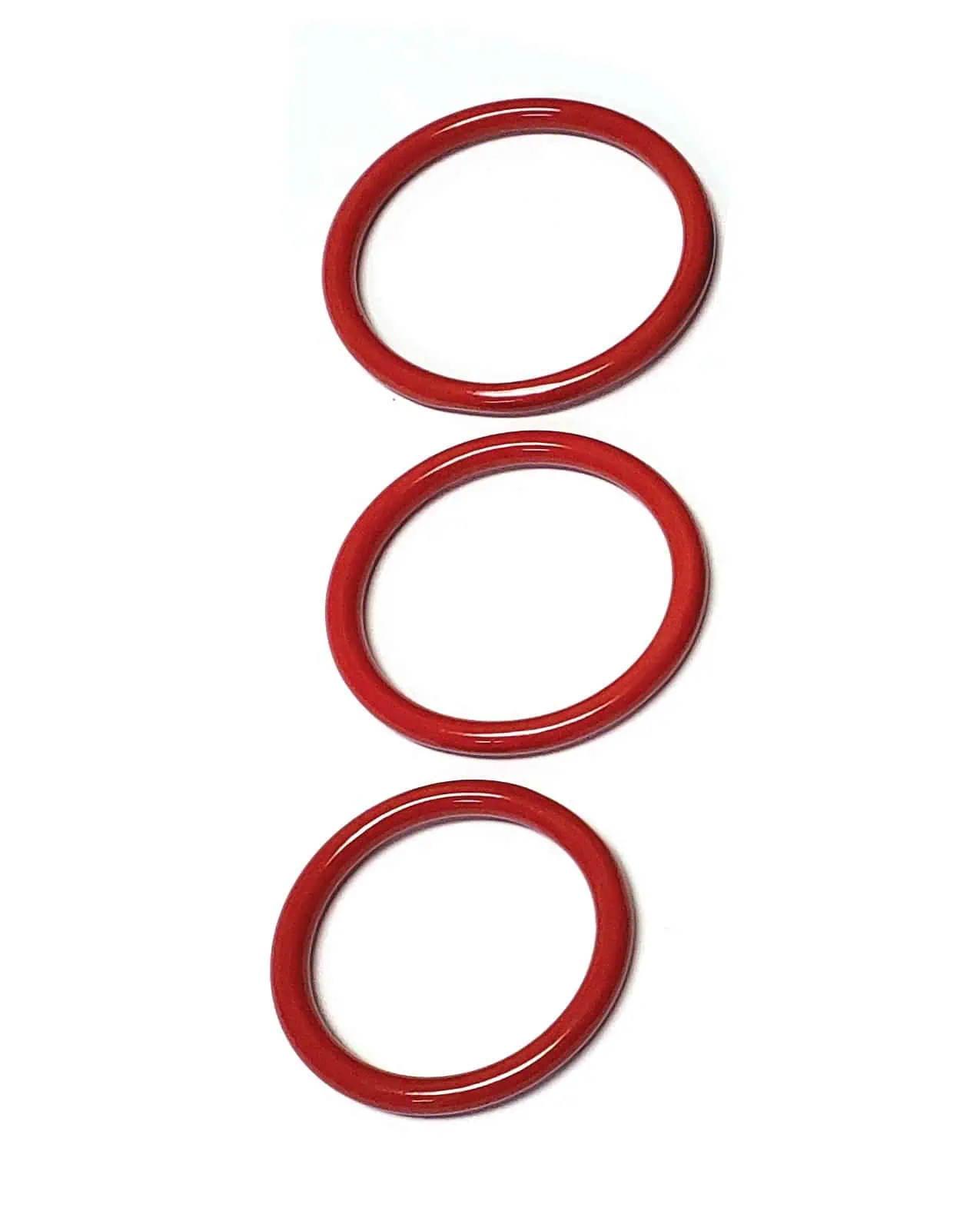 Spartacus Seamless Stainless Steel C-Ring - Red Pack of 3 - Image 2