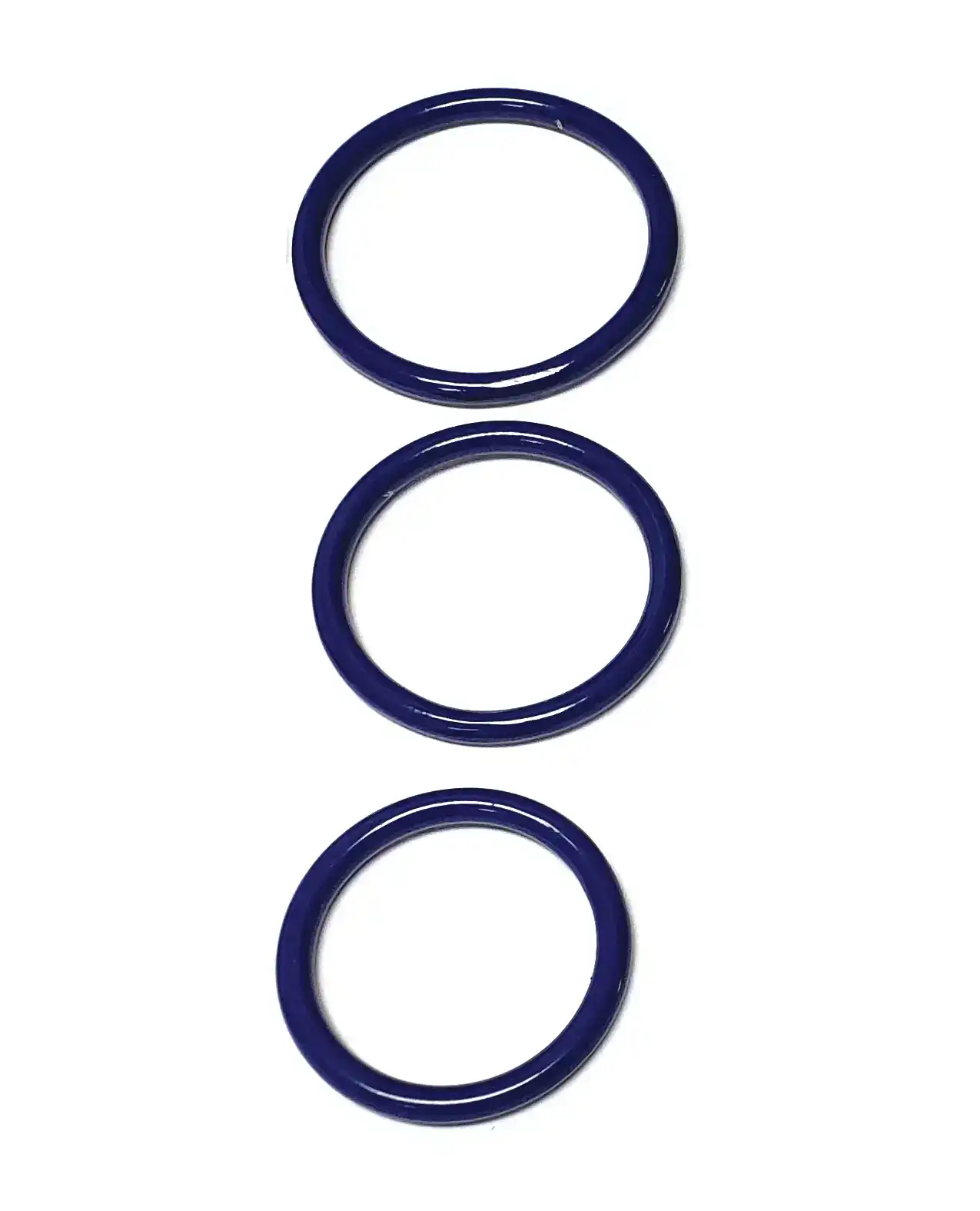 Spartacus Seamless Stainless Steel C-Ring - Blue Pack of 3 - Image 2