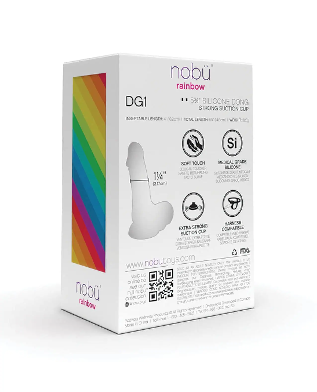 Nobu Rainbow Silicone Dongs - Blue - Image 3