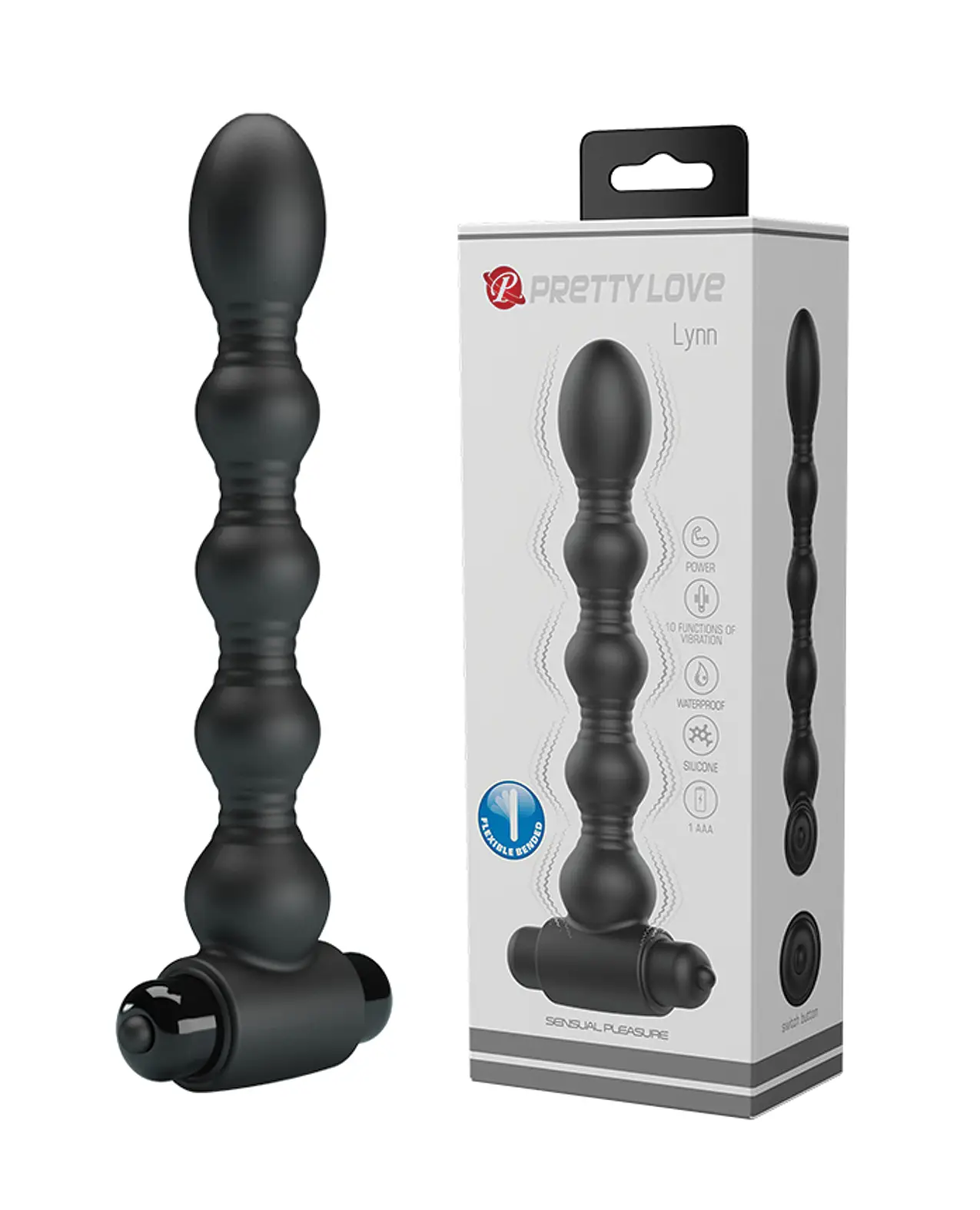 Pretty Love Lynn Vibrating Beads - Black - Featured Image