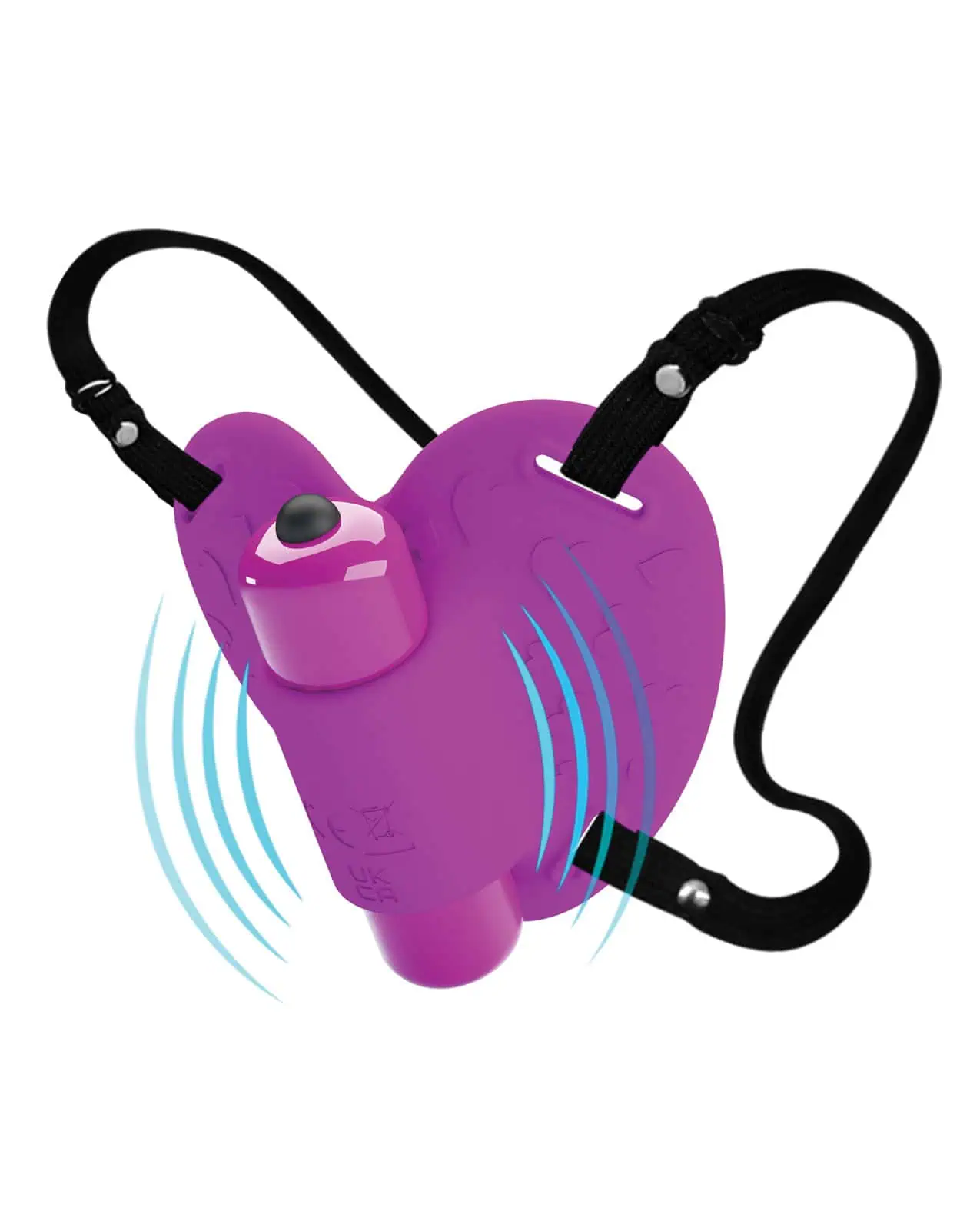 Pretty Love Heartbeat Strap On Clitoral Massager - Fuchsia - Image 2