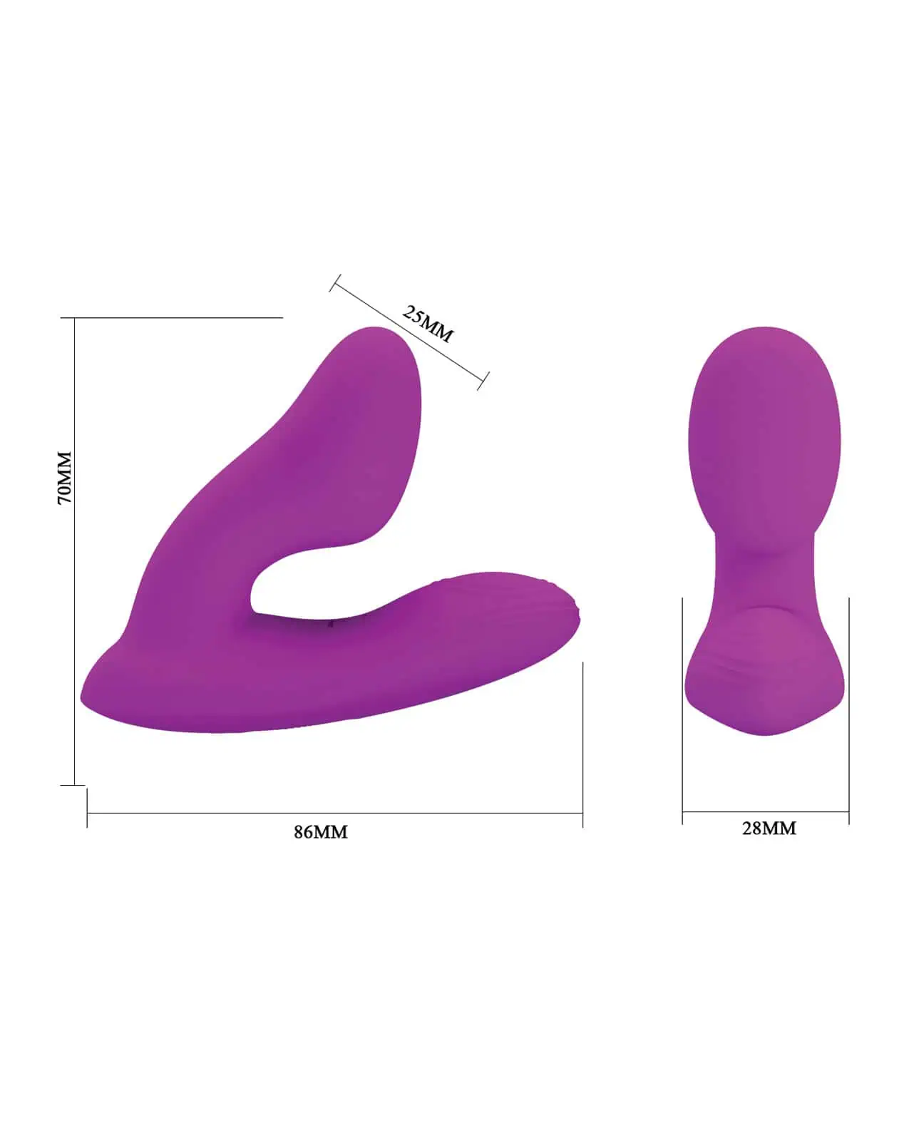 Pretty Love Melvin Dual Stimulator - Fuchsia - Image 4