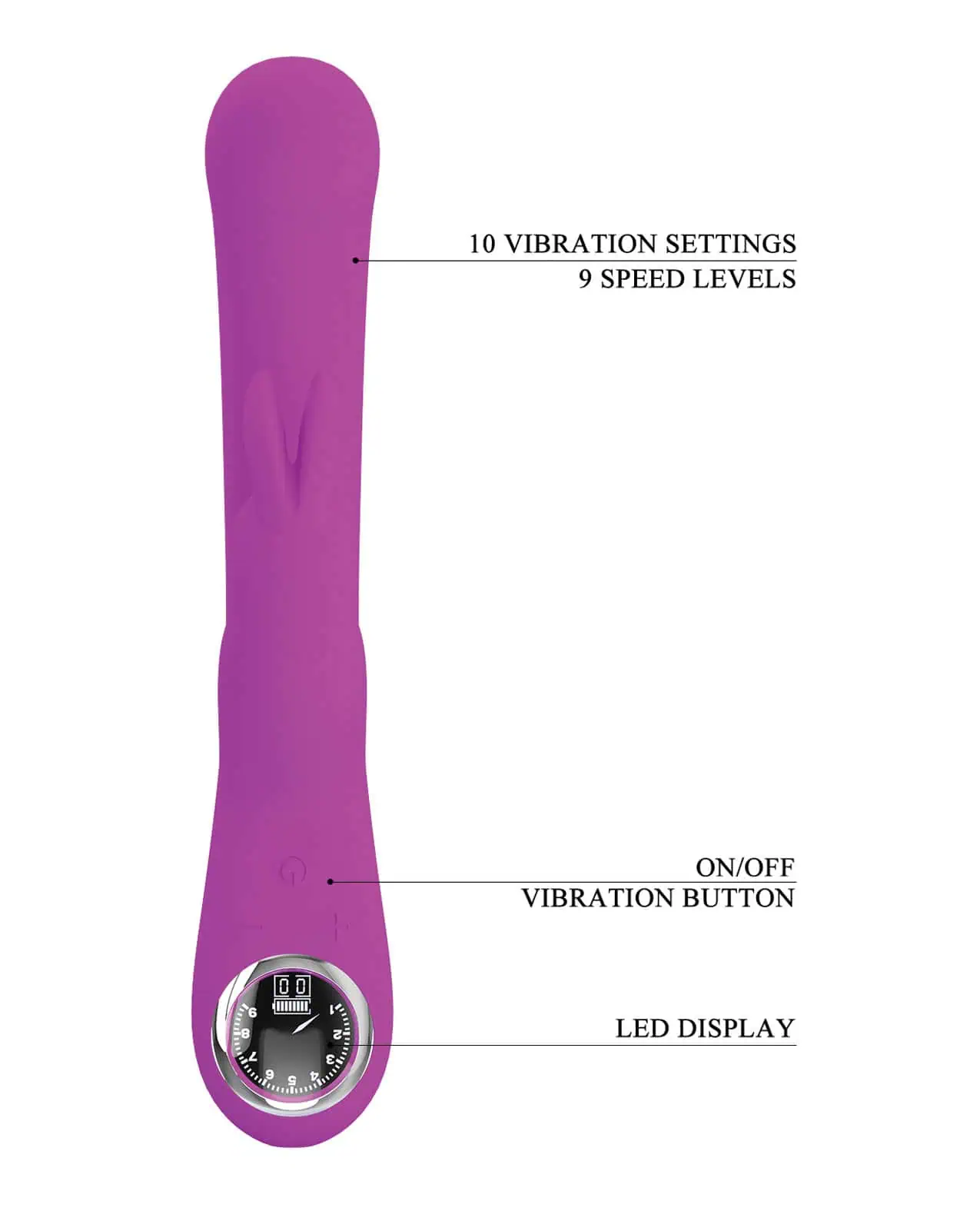 Pretty Love Lamar LED Digital Display Rabbit - Fuchsia - Image 4