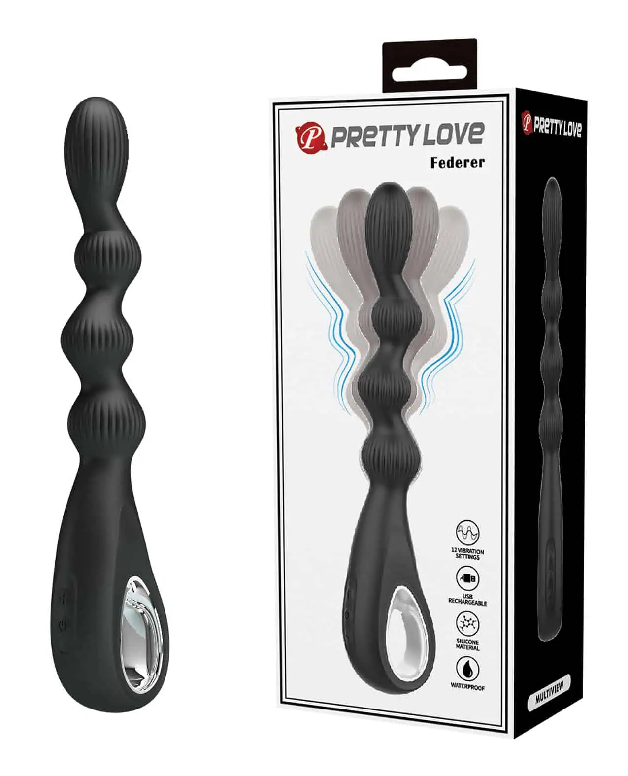 Pretty Love Federer Vibrating Beaded Anal Probe - Featured Image