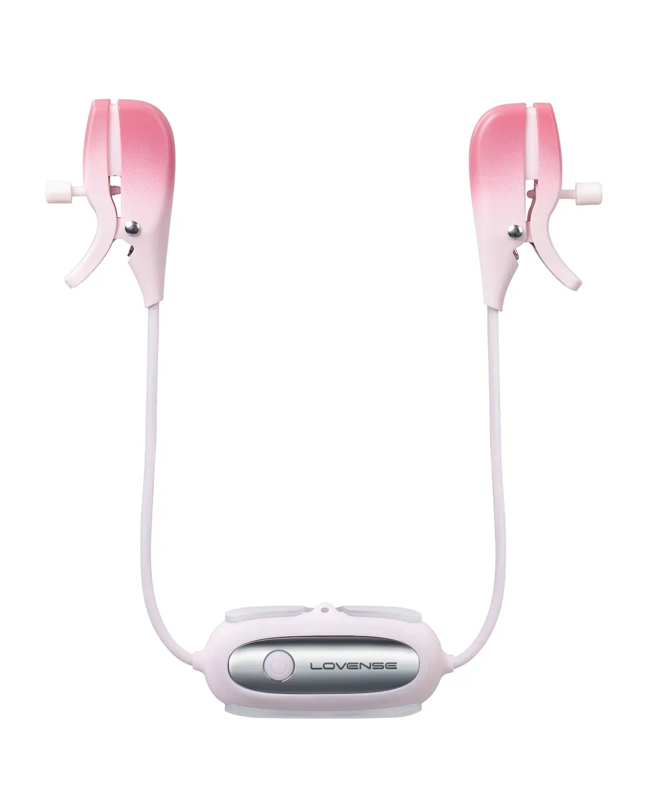 Lovense Gemini Vibrating Nipple Clamps - Pink - Image 2