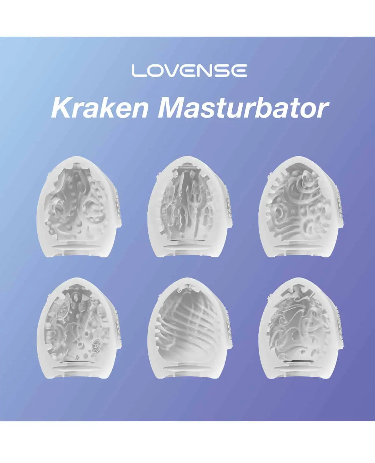 Lovense Kraken  Egg 6-Pack - White - Image 3