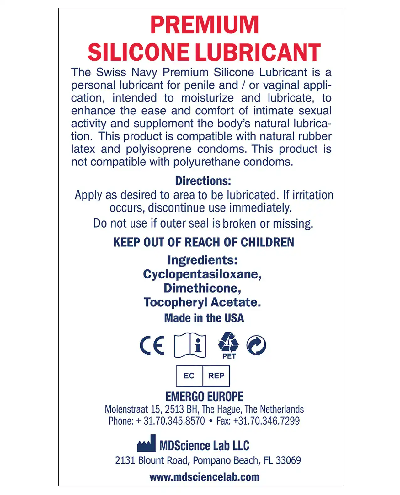 Swiss Navy Lube Silicone - 2 oz - Image 2