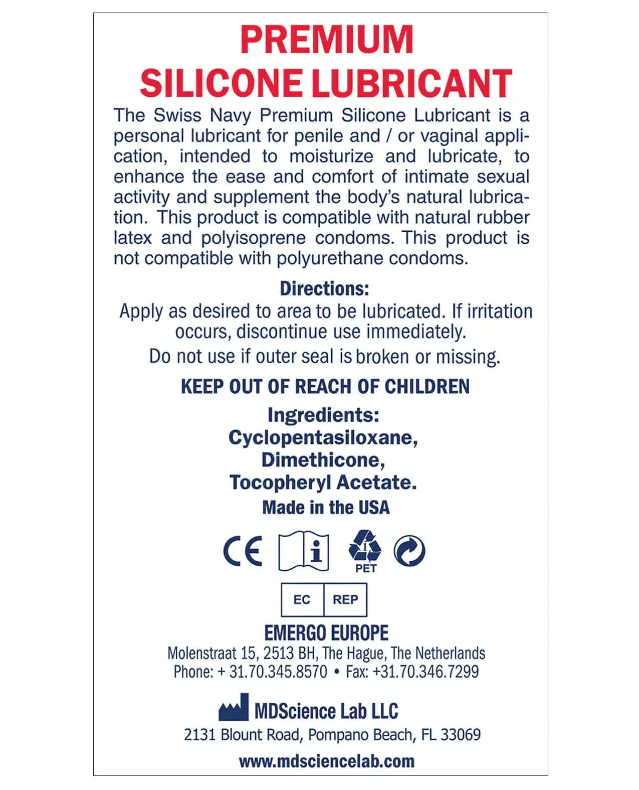 Swiss Navy Lube Silicone - 8 oz - Image 2