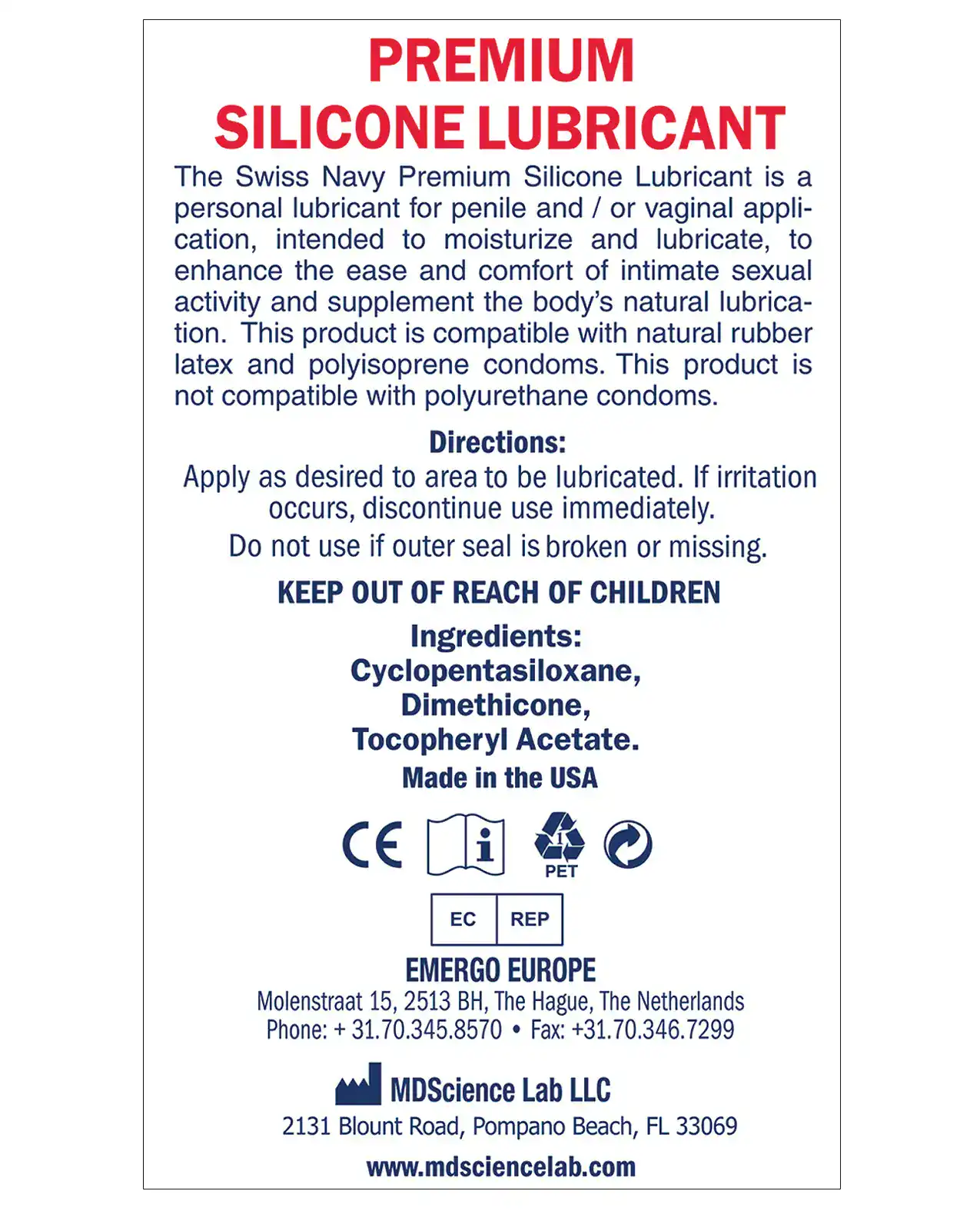 Swiss Navy Lube Silicone - 16 oz - Image 2