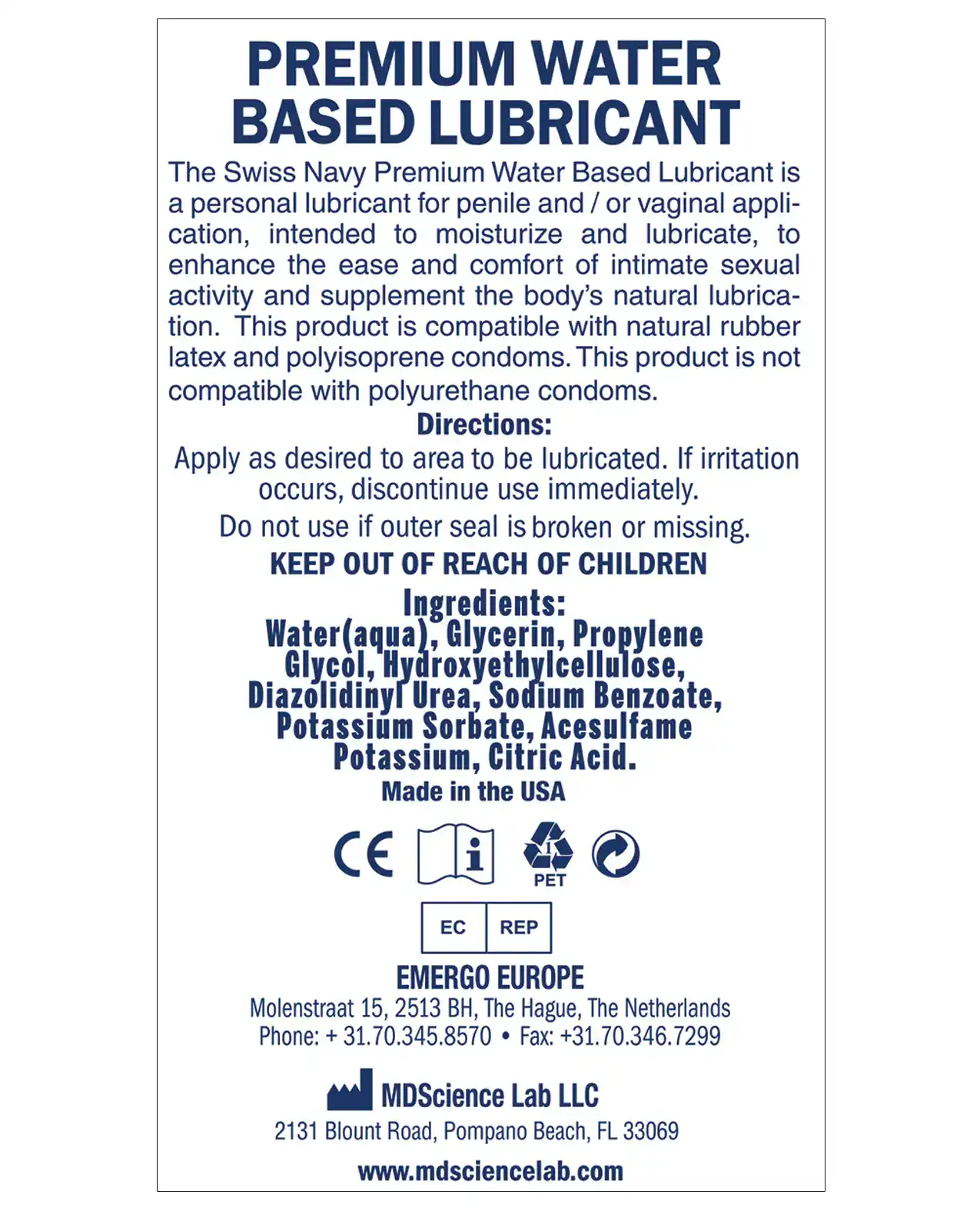 Swiss Navy Water Based Lube - 2 oz - Image 2