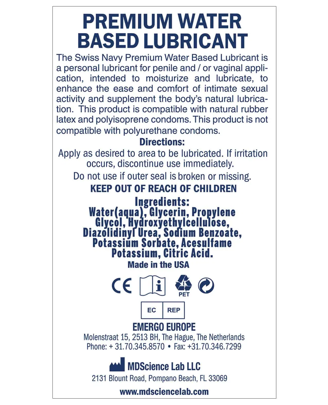 Swiss Navy Water Based Lube - 4 oz - Image 2
