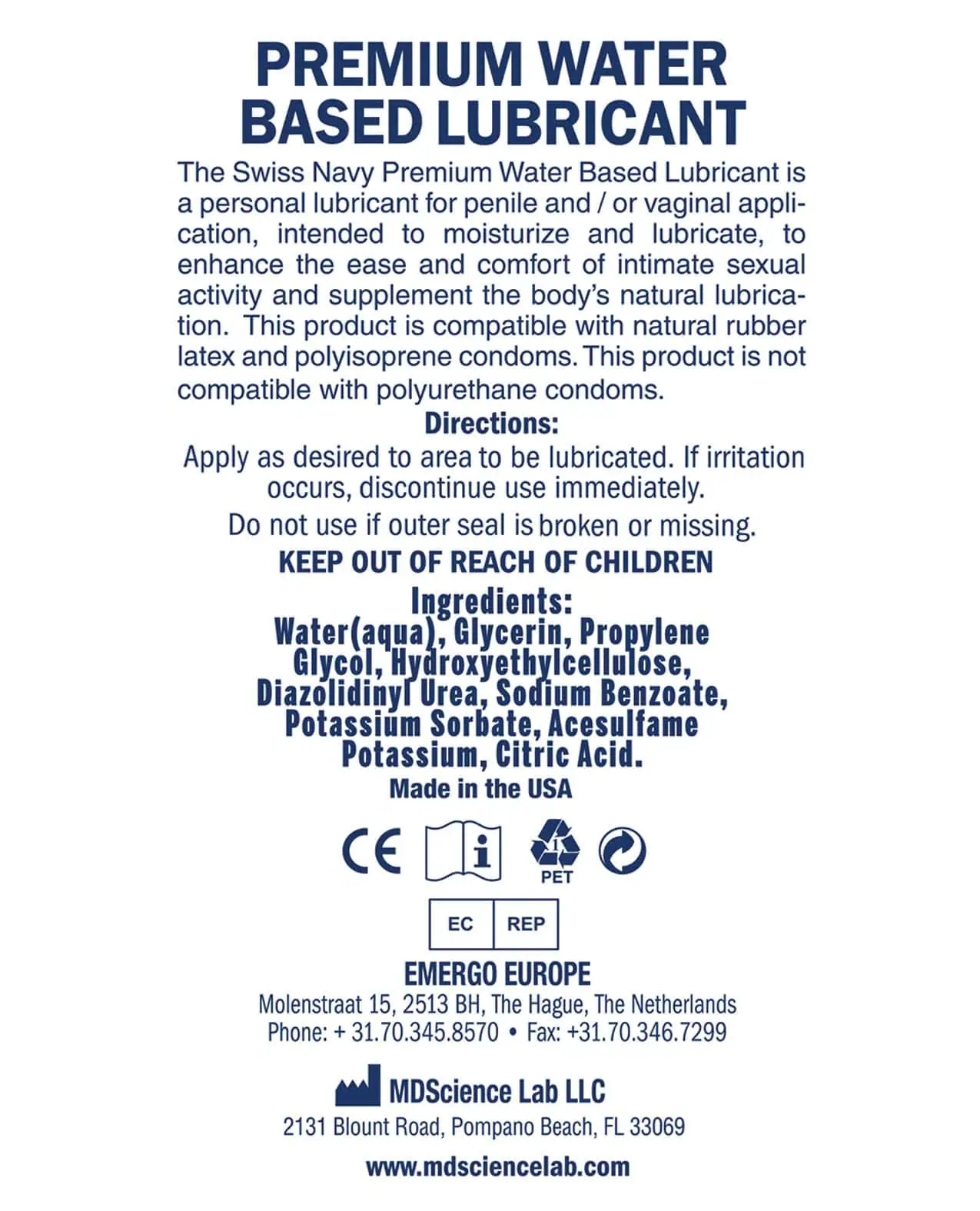 Swiss Navy Water Based Lube - 32 oz - Image 2