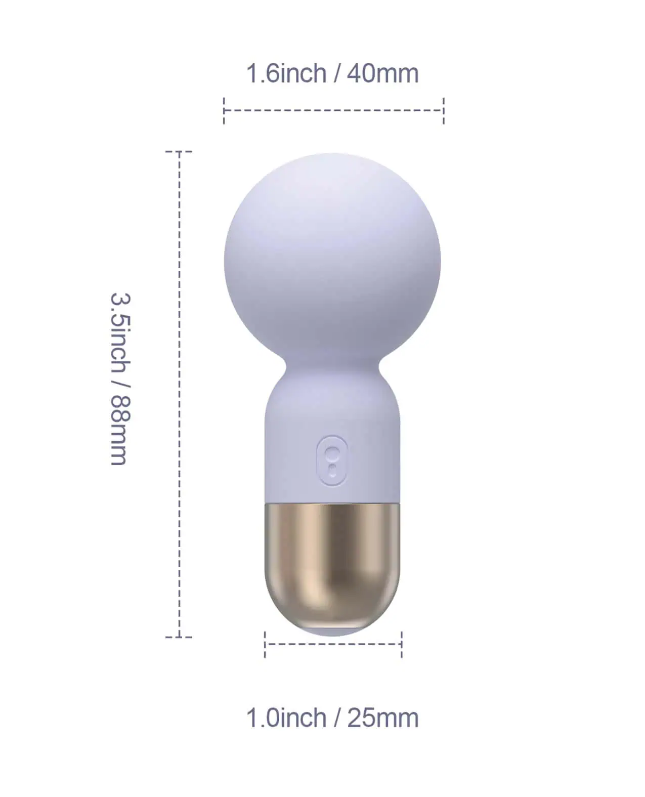 Pokewan Pocket Mini Vibrating Wand Massager - Pale Violet - Image 4