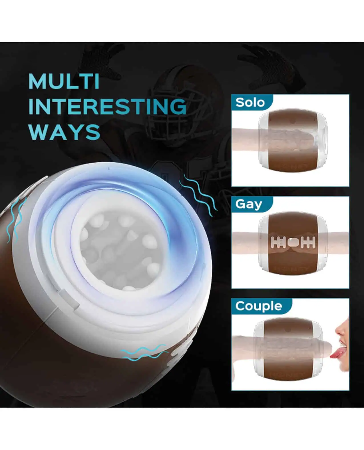 Touchdown Open Ended Pocket Male Masturbator - Brown - Image 4