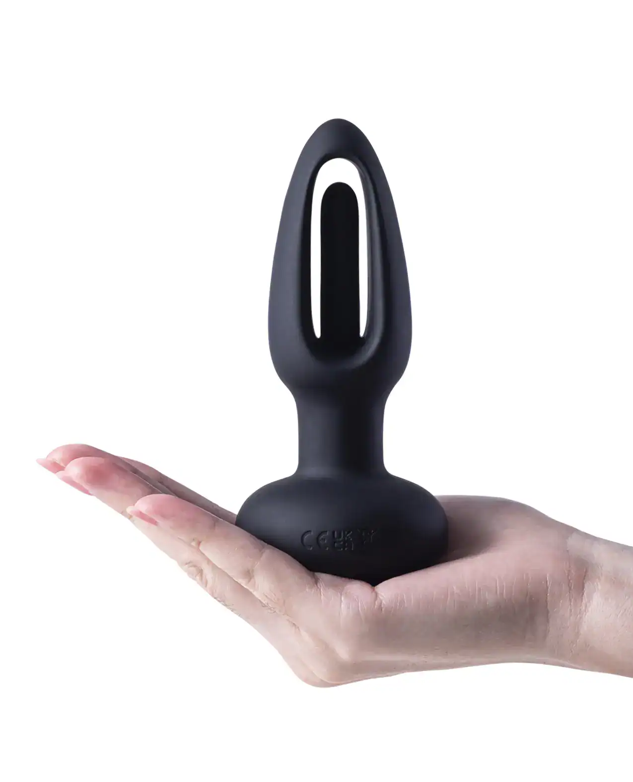 Taper Tapping Prostate Massager Butt Plug Anal Vibrator - Black - Image 4