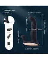 Royal Thrusting Vibrating Prostate & Perineum Massager - Black - Image 3