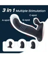 Royal Thrusting Vibrating Prostate & Perineum Massager - Black - Image 4